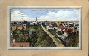 Brandon Manitoba MB Bird's Eye View Frame Border c1910 Postcard