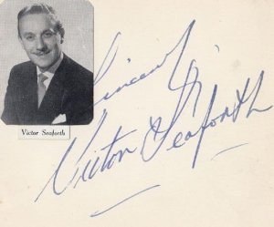 Victor Seaforth Hand Signed Radio Celebrity Impressionist Comedian Fan Photo