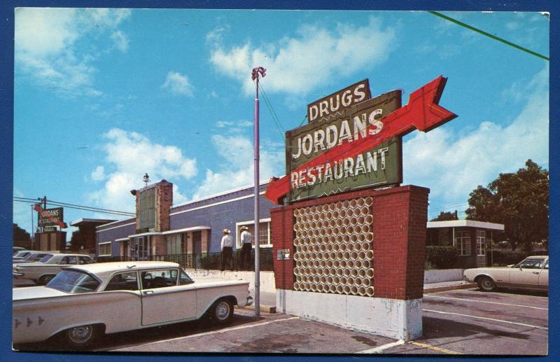 Weatherford Texas tx Jordan's Restaurant Highways 80 and 180 at the Y postcard