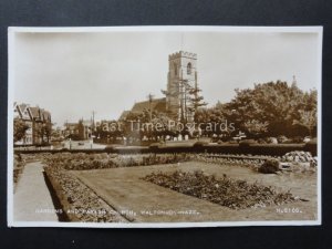 Essex: Walton on Naze Gardens & Parish Church c1949 RP Postcard by Valentine's