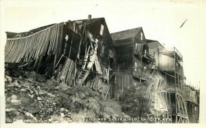 Buildings Undermined Virginia City Nevada RPPC Photo Postcard 20-12178