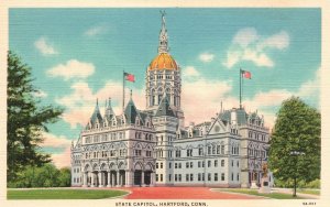 Vintage Postcard State Capitol Building Hartford Connecticut American Art Post