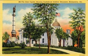 AL - Montgomery. State Capitol, Confederate Monument