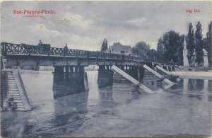 Slovakia Postcard Piestany Bad Postyen furdo vag hid bridge