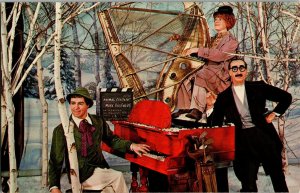 The Marx Brothers, Movieland Wax Museum Buena Park CA Vintage Postcard J57