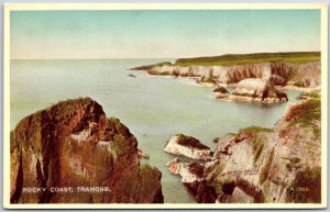 Rocky Coast Tramore Ireland Rock Formation Scenic Beauty Postcard