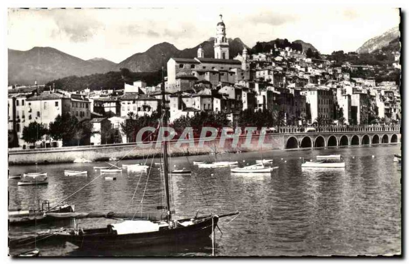 Menton Old Postcard General view