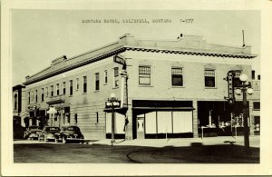 RPPC Montana Hotel Kalispell Montana Real Photo Postcard Cecil B Nixon