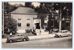 Entrance To Post Office Cars Street View Wolfeboro New Hampshire NH Postcard