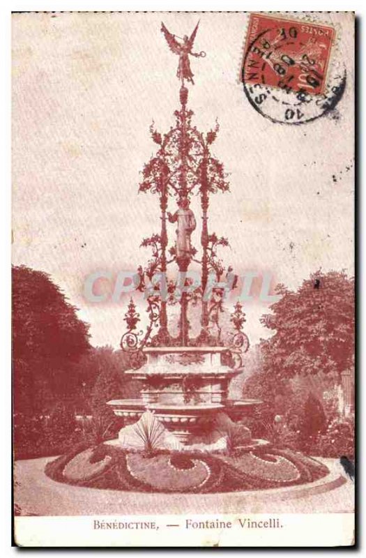 Postcard Old Benedictine Fountain Vincelli