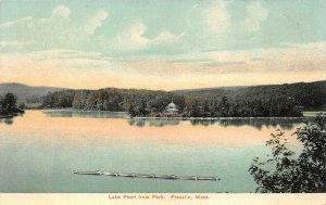 FRANKLIN, Massachusetts LAKE PEARL Pavilion~Canoes NORFOLK CO c1910s MA Postcard