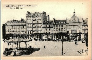 c1910 Brest Le Champ de Bataille Battle Field Place La Pensee Postcard 13-59