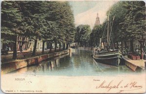 Netherlands Gouda Haven Vintage Postcard 09.39