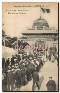 Old Postcard Exhibition Pavilion of Marseille in 1906 & # 39Amer Picon Degust...