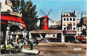 France Paris Le Moulin Rouge Vintage RPPC C220