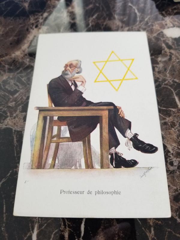 1938 Germany Mint Postcard Eternal Jew Museum Exhibit Mathematician Judaica