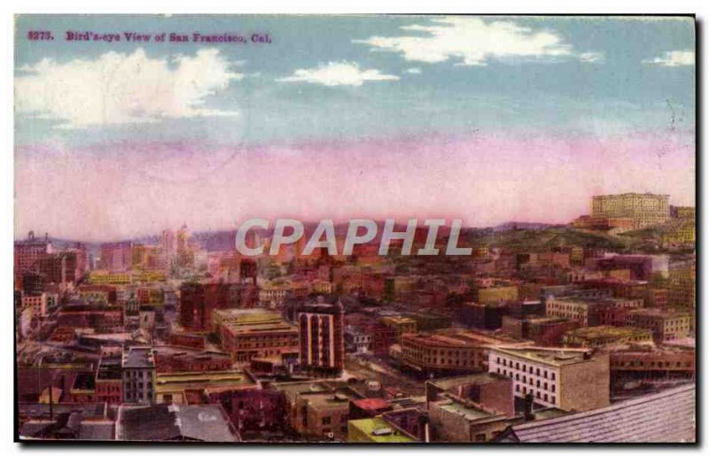 Postcard Old Bird & # 39s eye view of San Francisco