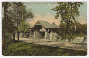 Entrance Riverton Park Portland Maine 1910 postcard