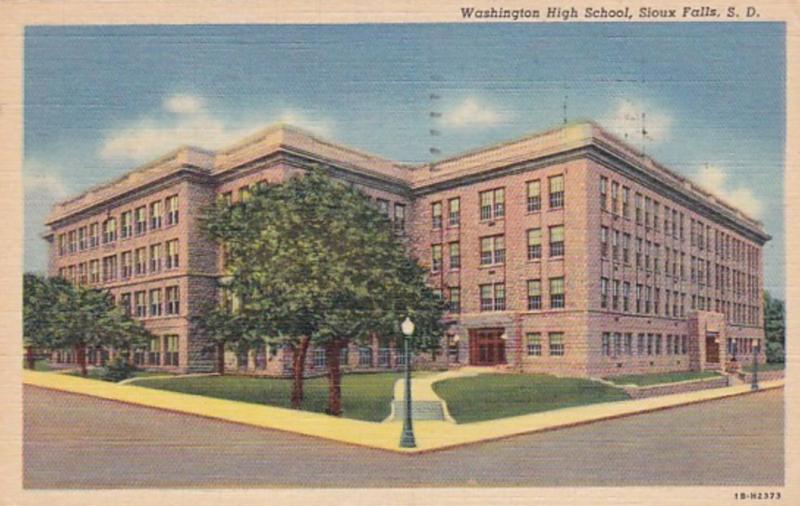 South Dakota Sioux Falls Washington High School 1954 Curteich