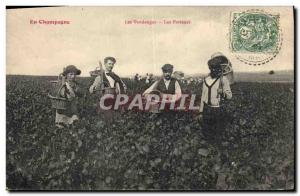 Old Postcard Folklore Wine Vintage Champagne Holders TOP