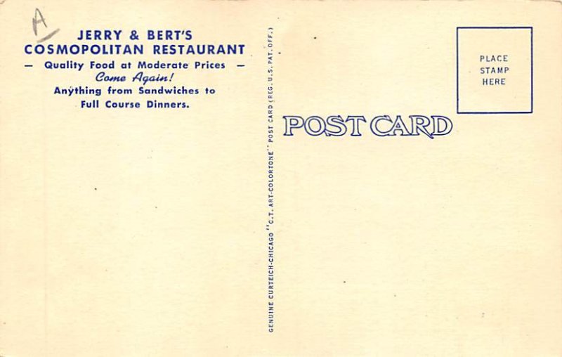 Jerry and Bert's Restaurant Painesville, Ohio OH Postcard