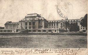 Vintage Postcard 1907 Front View of Bancroft Hall Annapolis Maryland MD