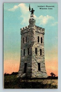 Winsted CT-Connecticut, Civil War Soldier's Memorial, Vintage c1912 Postcard