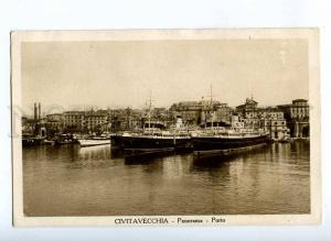 190308 ITALY CIVITAVECCHIA ships in port Vintage postcard