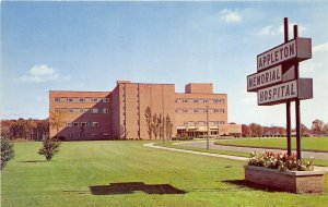 Appleton Wisconsin c1958 Postcard Appleton Memorial Hospital