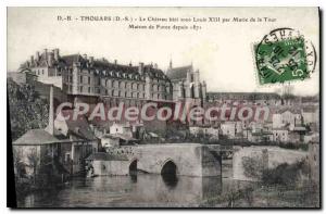 Postcard Old Thouars (D S) bati Chateau Louis XIII by Marie Tower House Force...