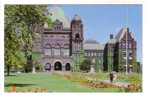 Couple Walking up to the Parliament Buildings, Toronto, Ontario,