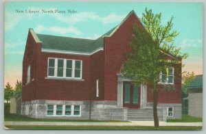 North Platte Nebraska~New Library~c1910 Postcard