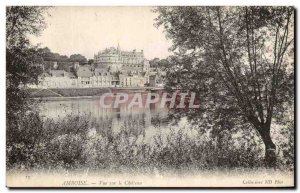 Old Postcard View On The Chateau Amboise