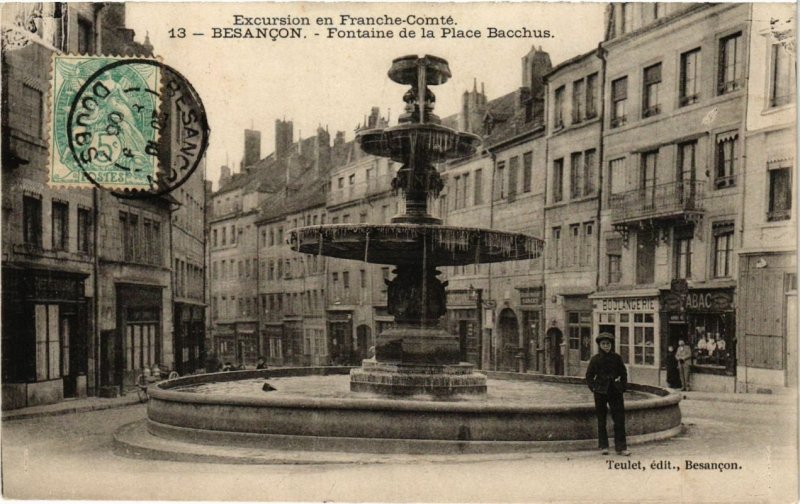 CPA BESANCON - Fontaine de la Place Bacchus (131241)