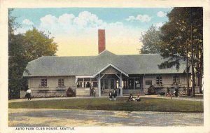 Auto Park Club House Seattle Washington 1920s postcard