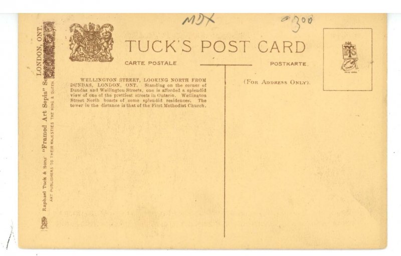 Canada - ON, London. Wellington Street No. from Dundas ca 1913 (Tuck 1019)