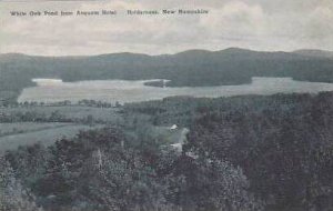 New Hampshire Holderness White Oak Pond From Asquam Hotel Albertype