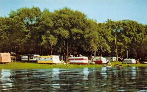 Ohio 2 Postcards CHIPPEWA LAKE Medina Co LOLLIPOP Trailer City Camping Campers