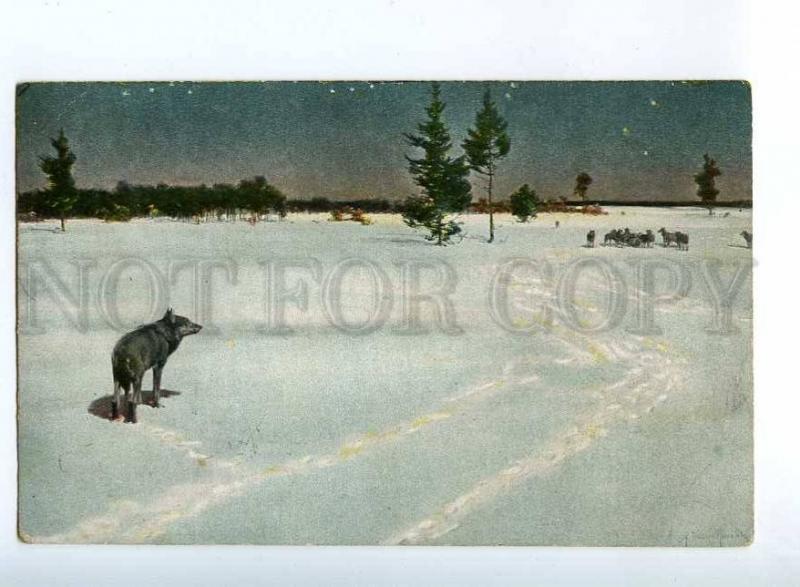 224867 RUSSIA KOWALSKY EGSiS #509 HUNTING wolf LITHUANIA night