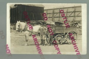 St. Paul MINNESOTA RPPC c1910 ICE DELIVERY WAGON Merriam Park Ice Company