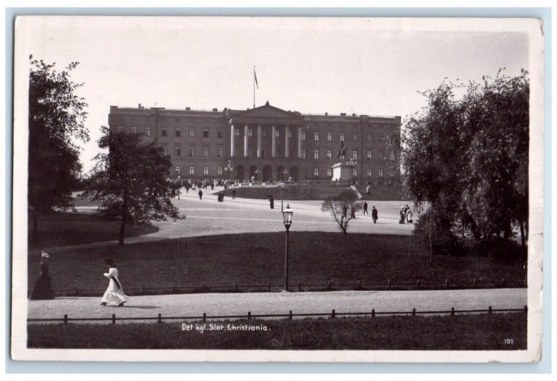 1910 Royal Castle View Christiania Copenhagen Denmark RPPC Photo Postcard