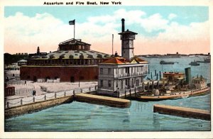 New York City The Aquarium and Fire Boat