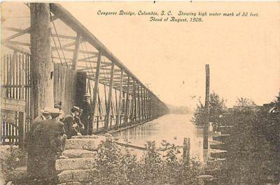 SC-COLUMBIA-CONGAREE BRIDGE-FLOOD-MAILED 1909-R35431