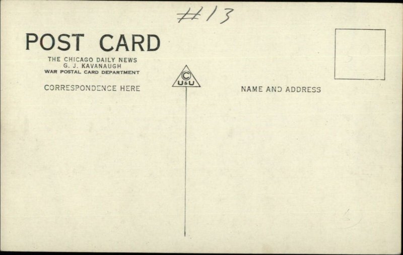 Trench Machine Gun Fighting Kavanaugh War Postal c1918 Postcard