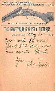 Wilkesbarre Hammer and Hammerless Guns, Sportsman's Supply Co Advertising 189...