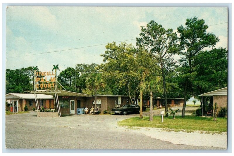 c1960 Exterior View Tyndall Palm Court Panama City Florida FL Unposted Postcard