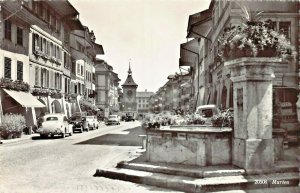 MORAT SWITZERLAND-STREET VIEW~1960s PHOTO POSTCARD