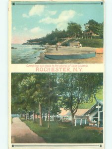Divided-back TWO VIEWS ON ONE POSTCARD Rochester New York NY AE4855