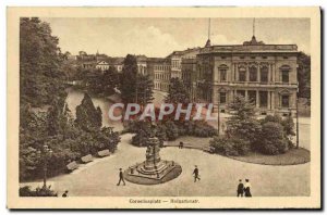 Postcard Old Dusseldorf Corneliusplatz Holgartenstr Theinpartie Train