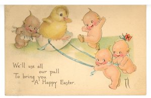 Kewpies by Rose O'Neill. Pub. By Gibson Art . Easter- Using Our Pull